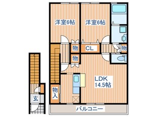 アヴァンセタウンＡの物件間取画像